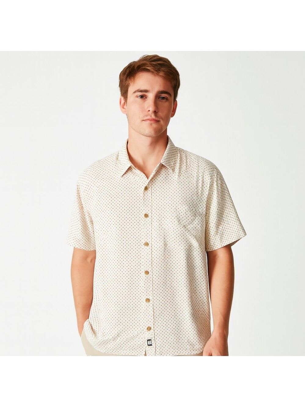 Nat Nast Polka Dot Bowling Shirt M Amsterdam Fit Short Sleeve 100% Silk